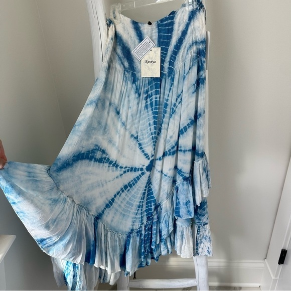 Raviya Blue Tie-Dye Ruffled Skirt/Dress Size Small - Picture 6 of 10